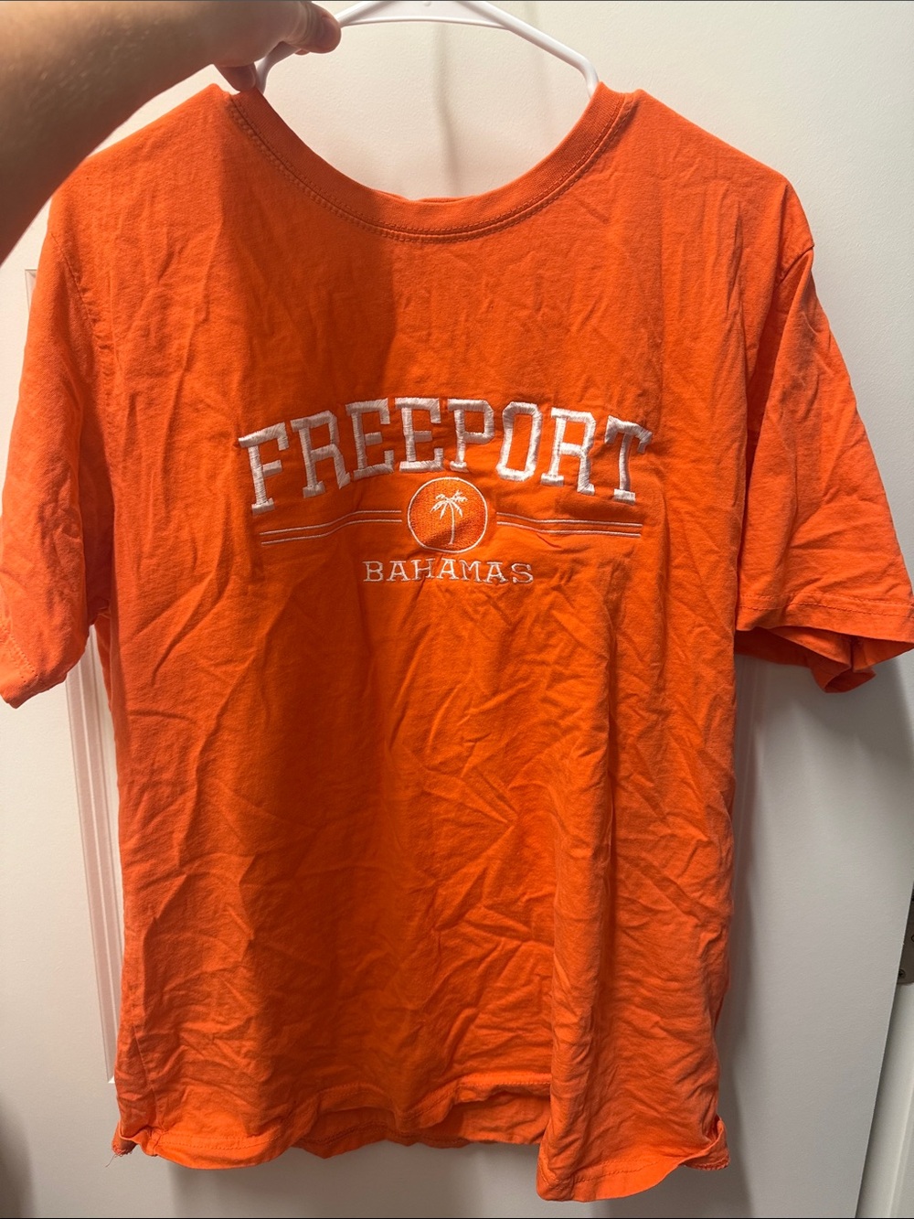 Freeport Bahamas Orange Cotton Tee